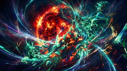 abstract illustration vector digital design beautiful background wallpaper banner