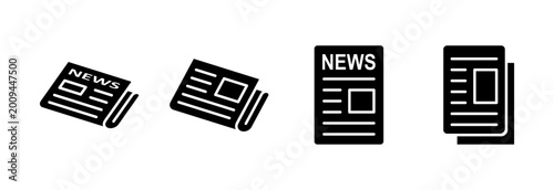 Quadro su tela Newspaper icon symbol for apps and websites