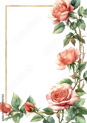Rose frame background