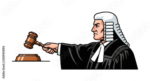 Schilderij op canvas Judicial Judge Gavel Courtroom Legal Decision Maker.