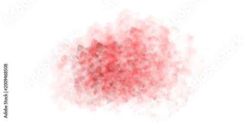 Canvastavla Red brush stroke texture scattered as isolated object