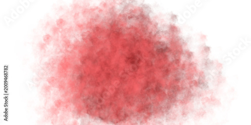 Canvas Print Red soft smoke cloud graphic for creative as PNG asset