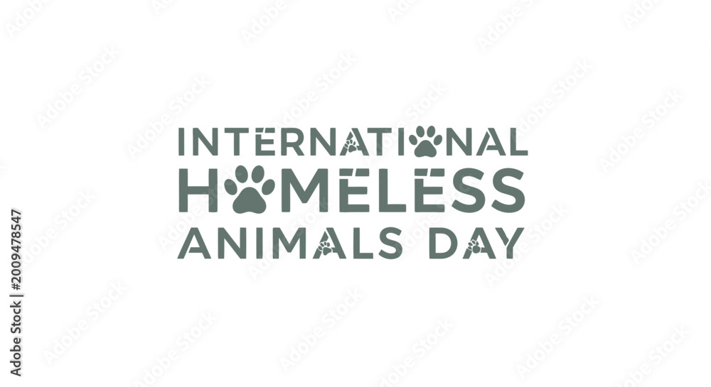 Obraz premium International Homeless Animals Day Logo.