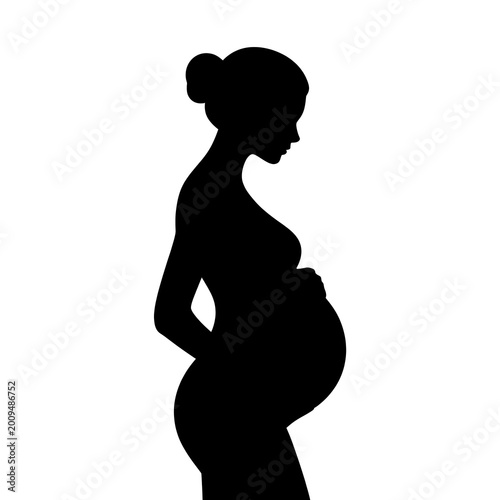 silhouette of a pregnant woman