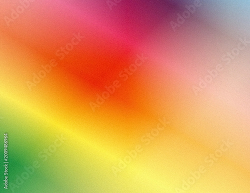 Billede på lærred Soft diagonal swathes of red, yellow, green, and blue merge in a