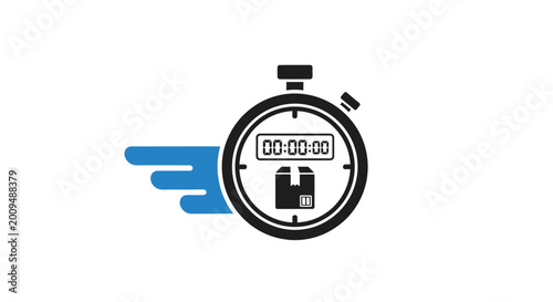 Quadro su tela Stopwatch with speed concept.