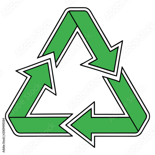 Recycling Symbol Icon Vector Eco Sign