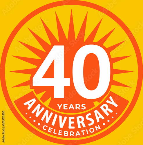 40th Anniversary Celebration Emblem Design.