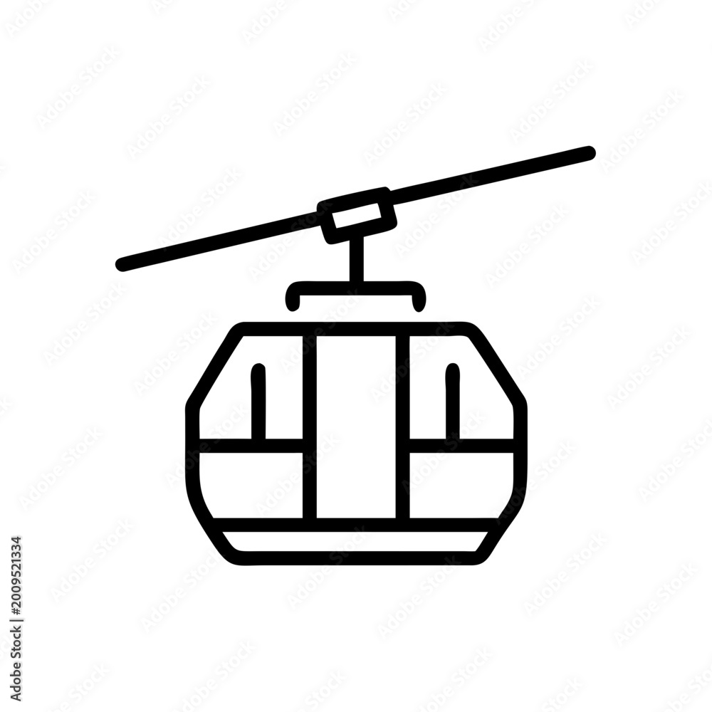 Fototapeta premium cable car lift icon