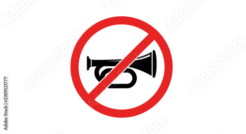 Free Download Prohibition Sign - No Honking, Silence, and Sound Restriction Symbol. - GFXLoad