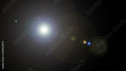 Tableau sur toile Lens flare 105mm prime