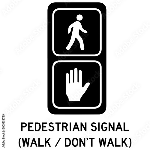 Pedestrian signal walk dont walk icon isolated on transparent background svg png

