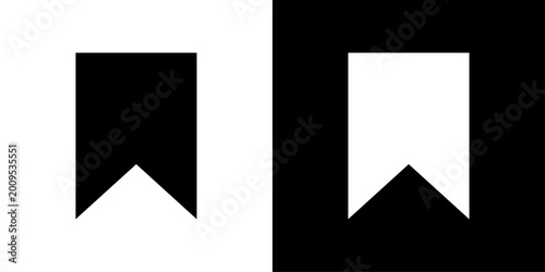 Billede på lærred Bookmark icon in solid style representing saved content, favorite page, reading list, web navigation and user interface action UI