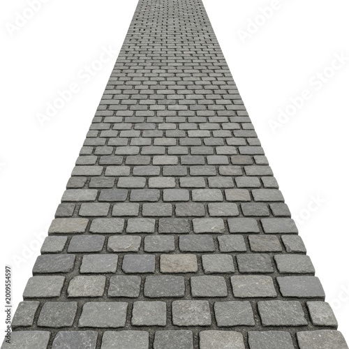 Cobblestone path... isolated on a transparent background