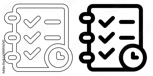 Modern planning, strategy, organization, scheduling, and productivity icon