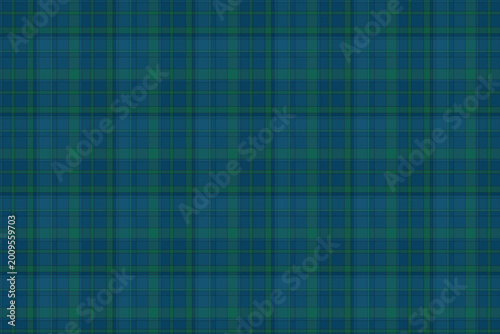Blue green tartan plaid pattern