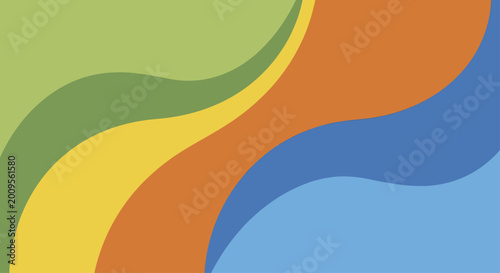Colorful Abstract Wavy Background Design with Smooth Flowing Shapes.