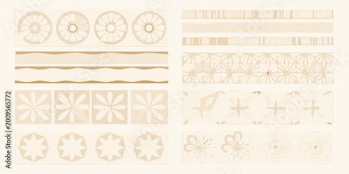 Fotografía geometric patterns and motifs beige and cream color scheme