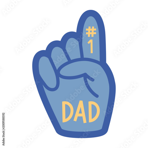 Number One Dad Foam Finger Illustration