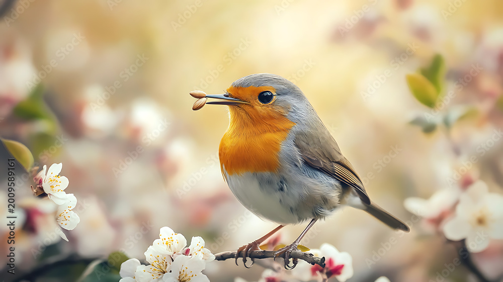 Fototapeta premium A bird in a natural landscape