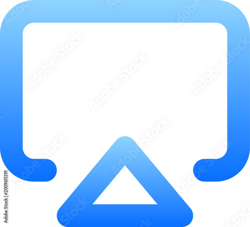 Foto Sleek blue gradient airplay screen mirroring sign for wireless media casting int