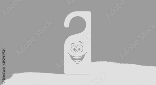 Funny Cartoon Face Door Hanger - Do Not Disturb Sign
