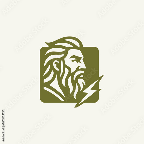 Mighty Zeus God Logo