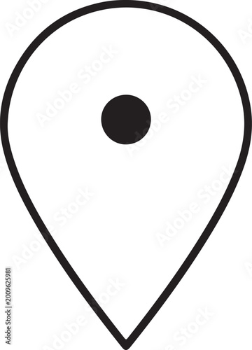 Black map pin icon