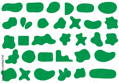 Quadro em tela Blob, shape, vector, illustration, amoeba, fluid, form, playful, fun, element, w
