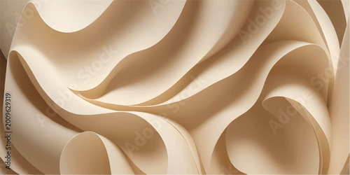 Foto Seamless golden silk wood texture background with soft flowing satin waves and l