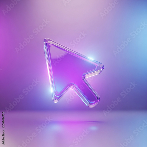 3d purple back arrow icon glowing neon effect digital navigation symbol