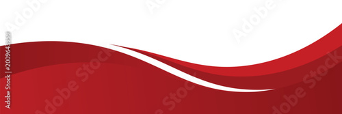 Curved golden yellow wave and a deeper red wavy border, footer vector illustration