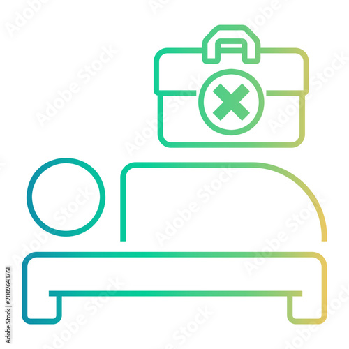 Photos unemployment Line Gradient Icon