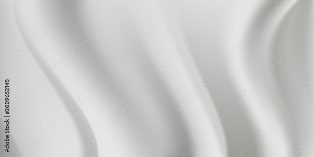 Fototapeta premium White gray satin texture that is white silver fabric silk panorama background with beautiful soft blur pattern natural.