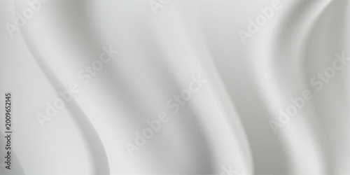 White gray satin texture that is white silver fabric silk panorama background with beautiful soft blur pattern natural.