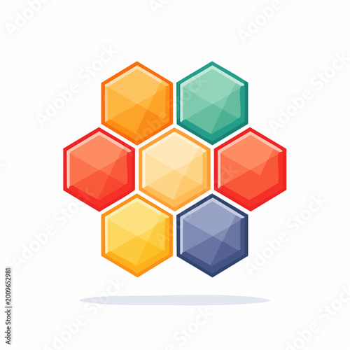Free Download Colorful Hexagon Pattern - GFXLoad