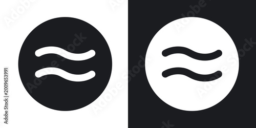 Fotografija Approximately equal icons in solid black and white collection