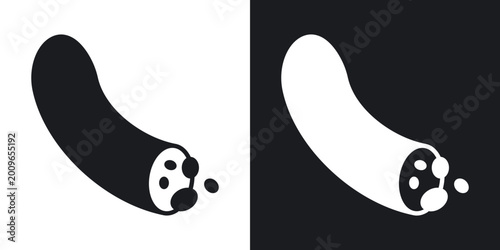 Tableau sur toile Blood vessel icons in solid black and white collection