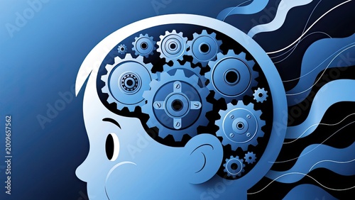 Educational insights graphic visualization of mental gears for kids' learning