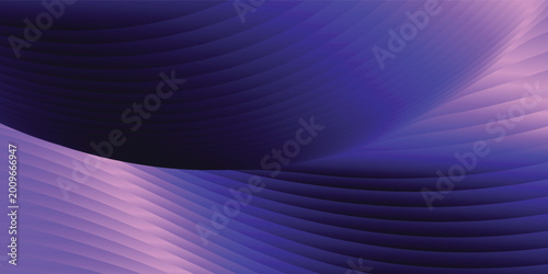 Fényképezés Elegant deep blue ribbed glass texture with wave lighting and soft vertical grad