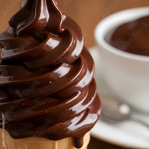A swirl of rich gooey chocolate perfect for a sweet treat