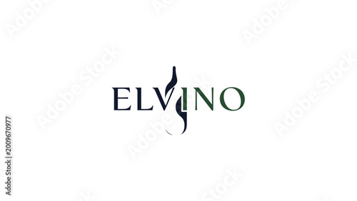 Elvino Wine Branding Logo Design Minimalist Typographic Concept
