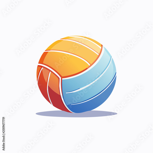 Volleyball Icon with Gradient Colors