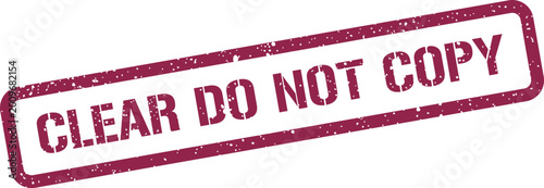 Fotografie Distressed rectangular stamp illustration with DO NOT COPY message, signifying i