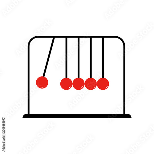 newtons cradle icon isolate on white background.