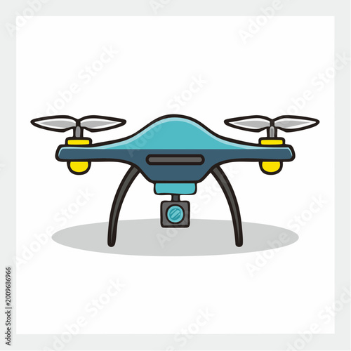 Cartoon Drone with Camera