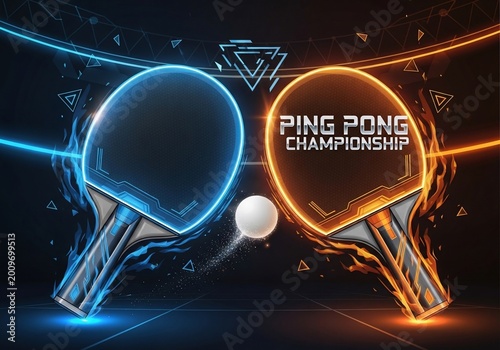 Neon Duel: A Plasma Ping Pong Showdown