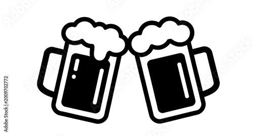 Foto beer, mugs, cheers, clinking, frothy, beverage, drink, celebration, alcohol, pub