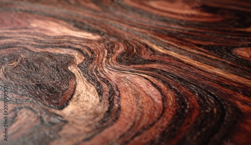 Richly textured rosewood grain highlighting deep reddish-brown hues and intricate natural patterns