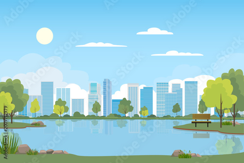 Fotografie Summer city park